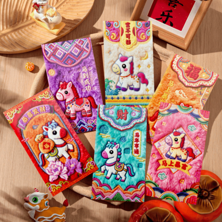 客製化5d絨毛紅包袋禮品