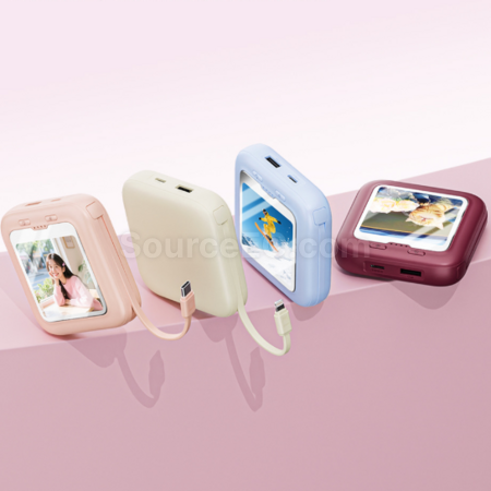 客製化3C認證發光化妝鏡行動電源禮品