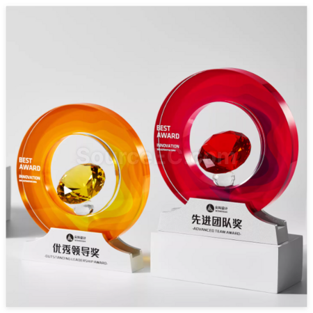 客製化創意鑽石水晶獎座禮品