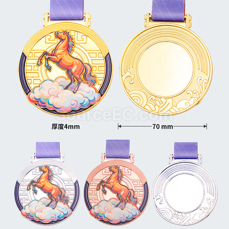 客製化一馬當先金屬獎牌禮品