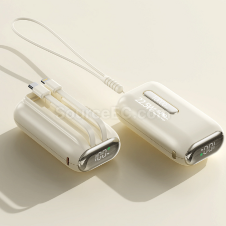 客製化3c認證自帶線快充行動電源禮品