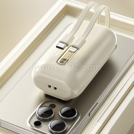 客製化3c認證自帶線快充行動電源禮品