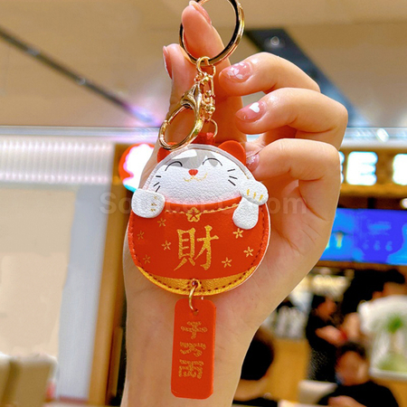 客製化招財貓鑰匙扣禮品