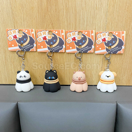 客製化可旋轉羽毛球減壓鑰匙扣禮品