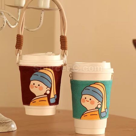客製化手提斜挎布藝杯套禮品