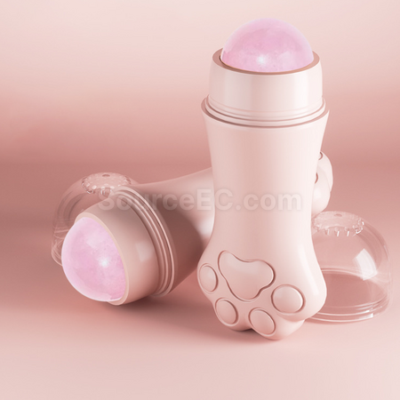 客製化猫爪玫瑰石按摩滾珠禮品