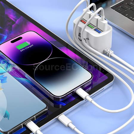 客製化便攜桌面多口充電器禮品