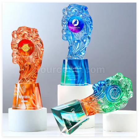 客製化創意琉璃水晶獎座禮品