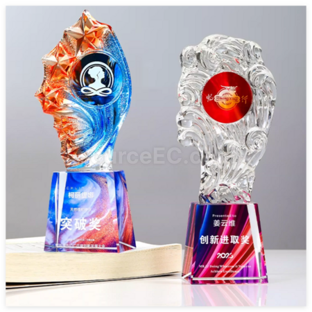 客製化創意琉璃水晶獎座禮品