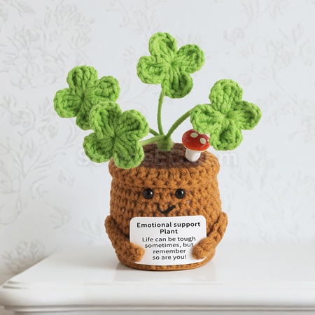 客製化針織花朵植物盆栽禮品