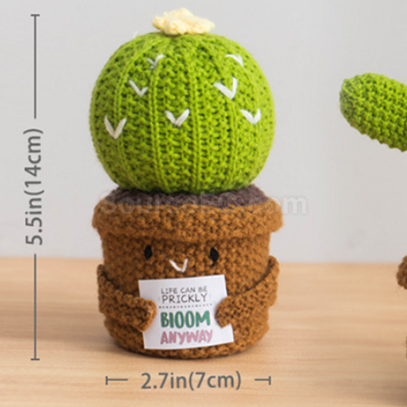 客製化針織花朵植物盆栽禮品