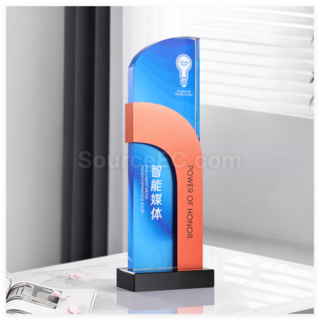 客製化創意金屬水晶獎座禮品