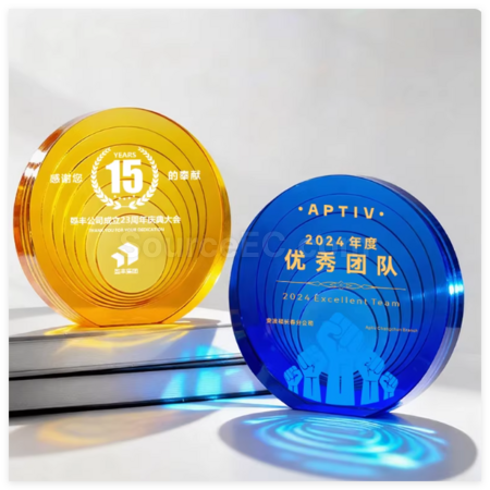客製化琉璃水晶紀念盤禮品