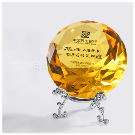客製化創意鑽石水晶獎座禮品