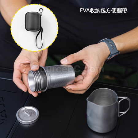 客製化戶外304不鏽鋼茶具旅行便攜套裝禮品
