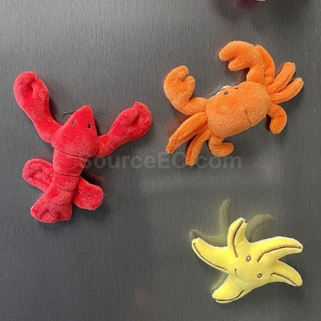 客製化立體毛絨動物冰箱貼禮品