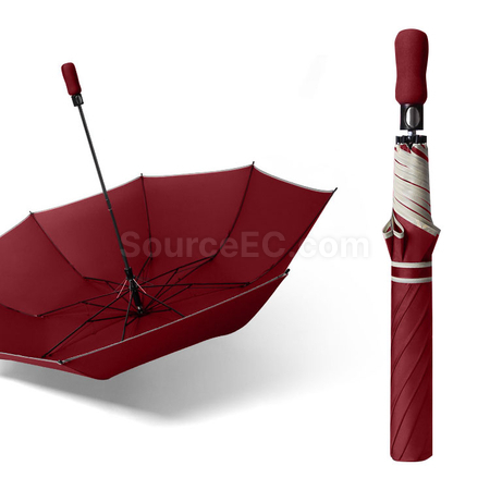 客製化雙人抗風雨傘純色折疊高爾夫傘禮品