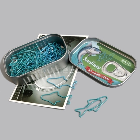 客製化創意沙丁魚罐頭迴紋針禮品