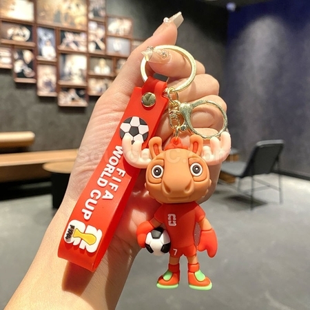 客製化美加墨世界盃吉祥物鑰匙扣掛件禮品