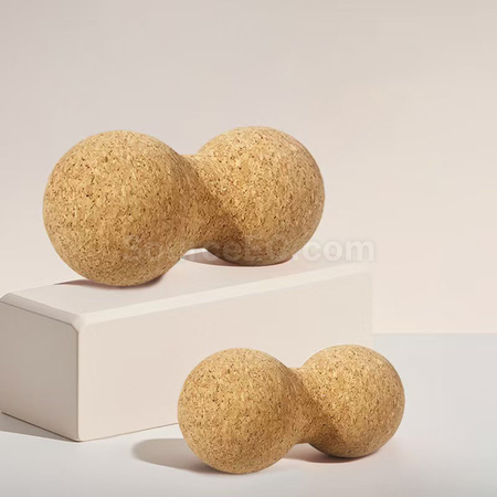 客製化軟木瑜伽花生筋膜球禮品
