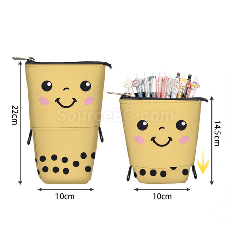 客製化奶茶伸縮筆袋禮品