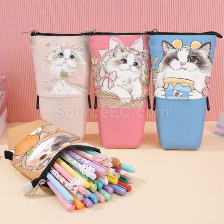 客製化奶茶伸縮筆袋禮品