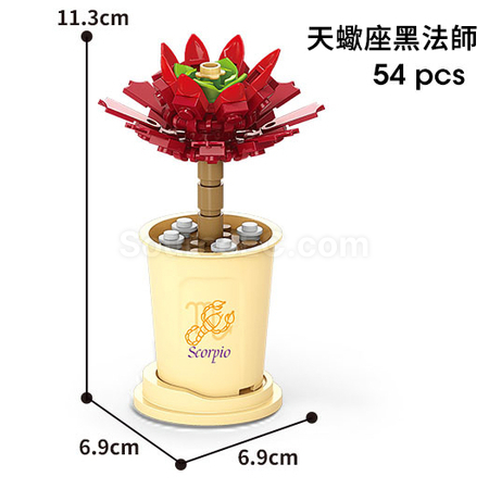 客製化咖啡杯植物系列積木-12星座多肉植物系列禮品