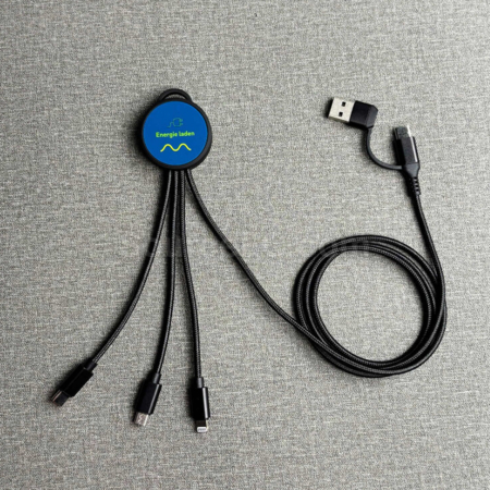 客製化五合一發光LOGO充電線禮品