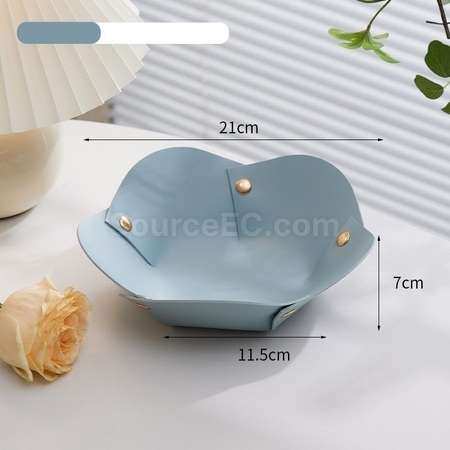 客製化花朵形狀PU皮革摺疊收納盤禮品
