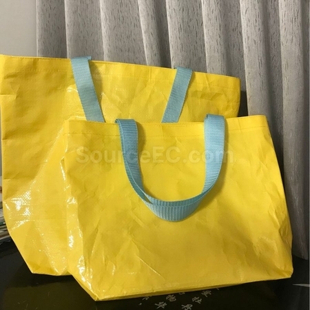 客製化夏季手提塑膠編織購物袋禮品
