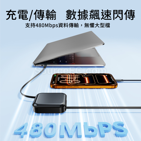 客製化240W雙Type-C伸縮數據線禮品