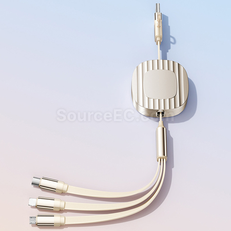 客製化140W二拖三快充伸縮數據線禮品