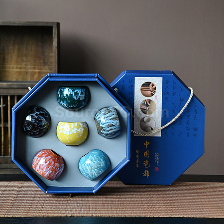 客製化八角盒茶具套裝禮品