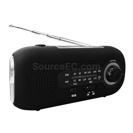 客製化SOS防災應急手電筒收音機禮品