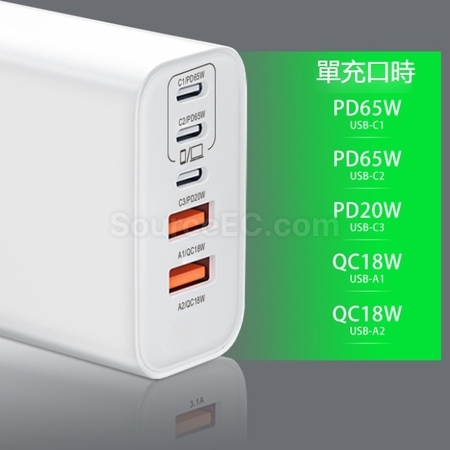 客製化100WPD氮化鎵多口充電器禮品