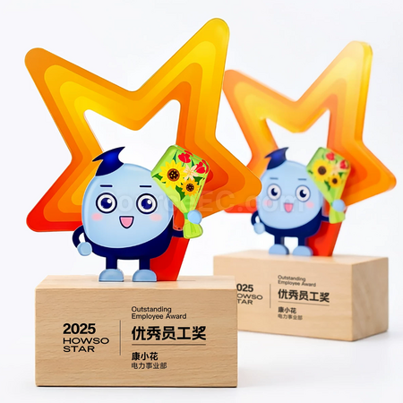 客製化卡通亞克力獎座禮品