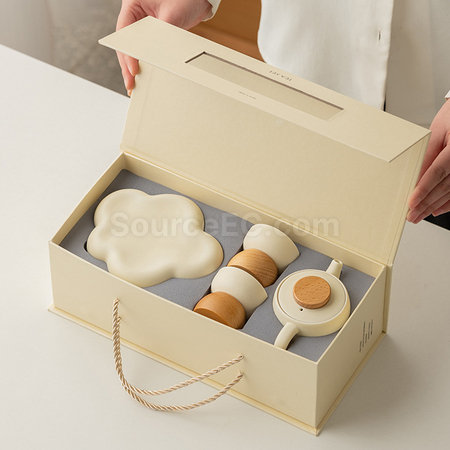 客製化輕奢陶瓷泡茶壺茶杯套裝禮品