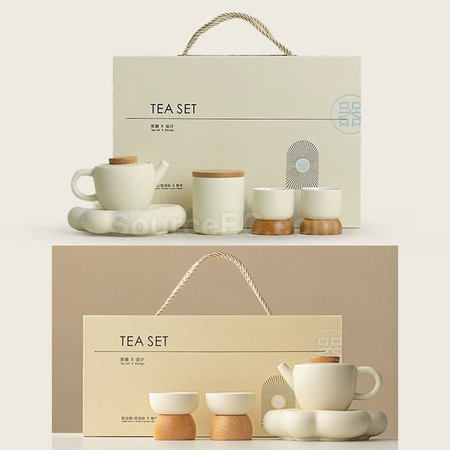客製化輕奢陶瓷泡茶壺茶杯套裝禮品