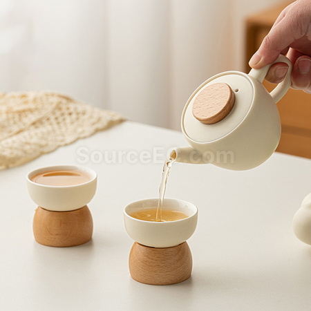 客製化輕奢陶瓷泡茶壺茶杯套裝禮品