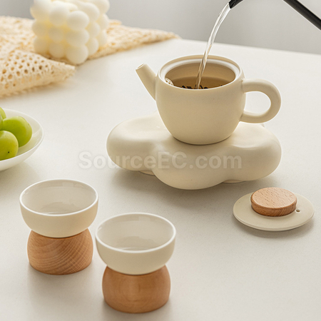 客製化輕奢陶瓷泡茶壺茶杯套裝禮品