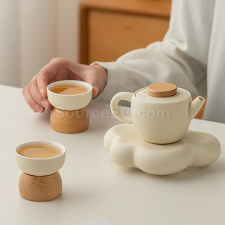 客製化輕奢陶瓷泡茶壺茶杯套裝禮品