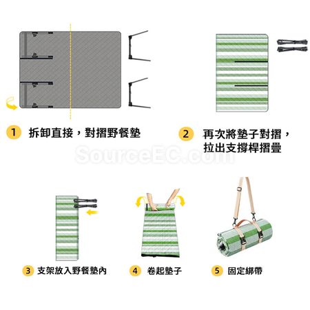 客製化可拆式靠背戶外野餐墊禮品