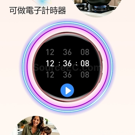 客製化1.50吋全觸控電子徽章-可磁吸禮品