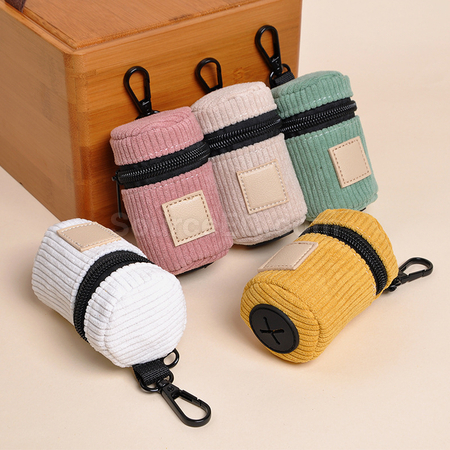 客製化燈芯絨可愛寵物拾便袋禮品