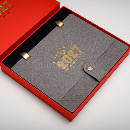 客製化仿布紋日曆禮品