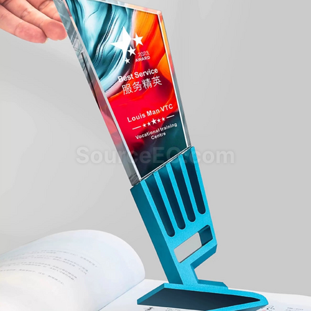 客製化彩色水晶獎座禮品