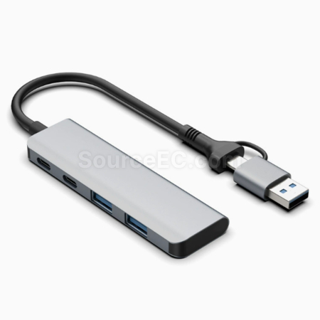 雙接頭USB+Type-C四合一HUB集線器