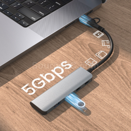 客製化雙接頭USB+Type-C四合一HUB集線器禮品