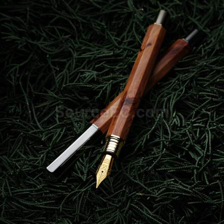 客製化【台製】八角龍柏木鋼筆禮品