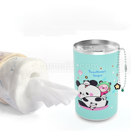 客製化卡通小桶濕巾禮品